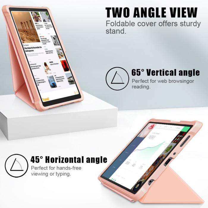 Bild 2, Samsung Galaxy Tab A7 Lite 8.7 - Origami Case Stand Fodral - Roséguld