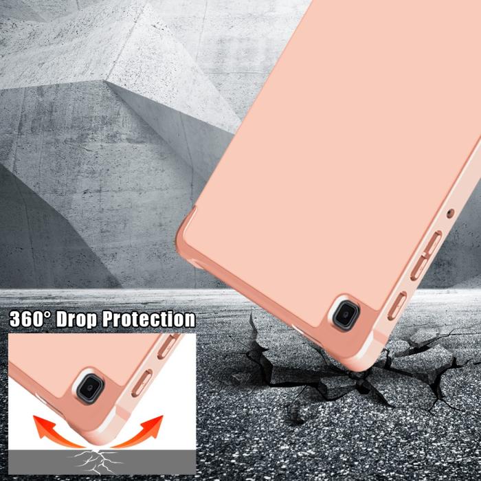 Bild 5, Samsung Galaxy Tab A7 Lite 8.7 - Origami Case Stand Fodral - Roséguld