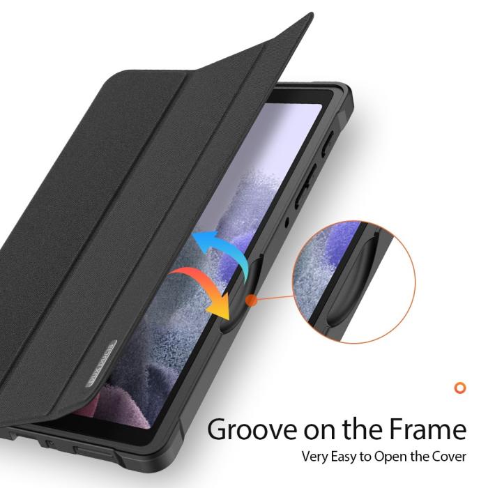 Bild 6, Samsung Galaxy Tab A7 Lite 8.7 - DUX DUCIS DOMO Tri-Fold Fodral - Svart