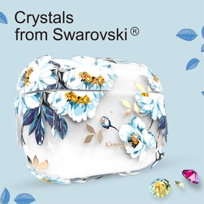 Bild 2, AirPods Pro - KINGXBAR Swarovski Dekor Skal - Flash Flower