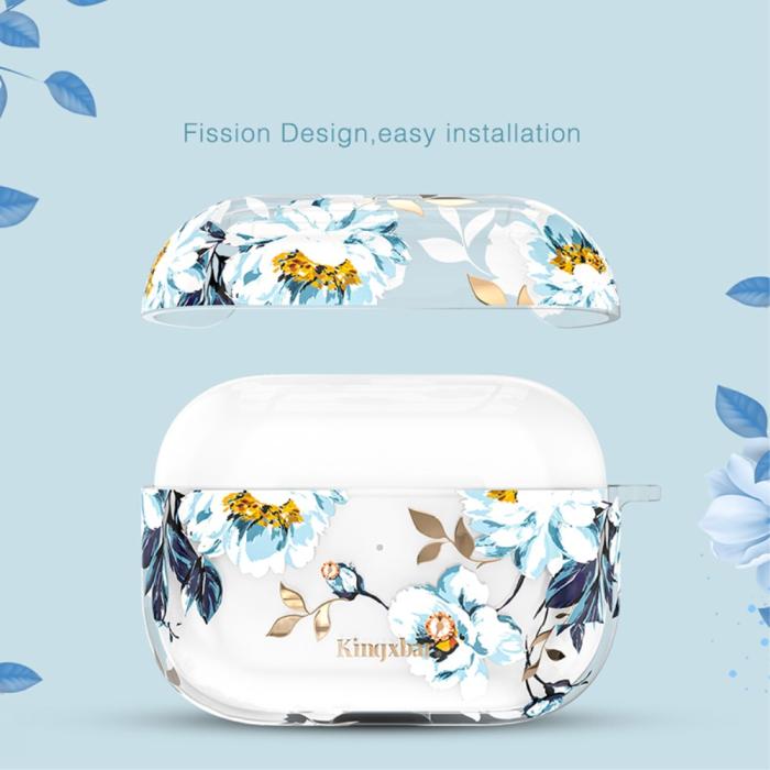 Bild 3, AirPods Pro - KINGXBAR Swarovski Dekor Skal - Flash Flower