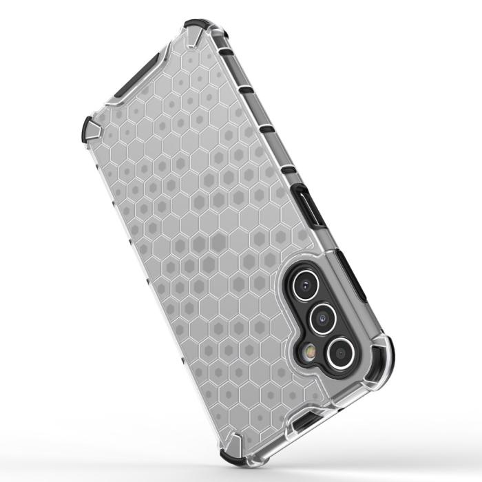 Bild 3, Galaxy A14 4G/5G Skal Shockproof Honeycomb Textur Grå