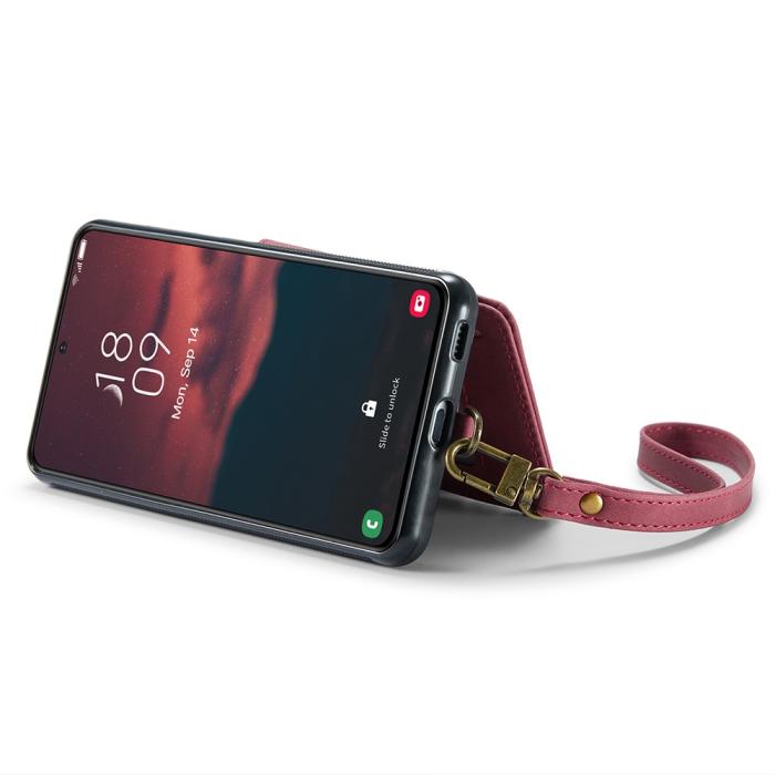 Bild 3, CASEME Samsung Galaxy S23 Skal Med Plånbok Vinröd