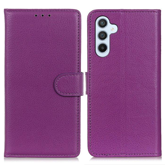 Bild 1, Samsung Galaxy A54 5G Fodral Litchi Textur Lila