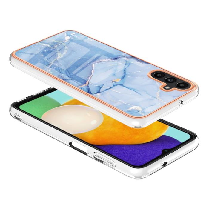 Bild 3, Samsung Galaxy A54 5G Skal Marmor TPU Blå