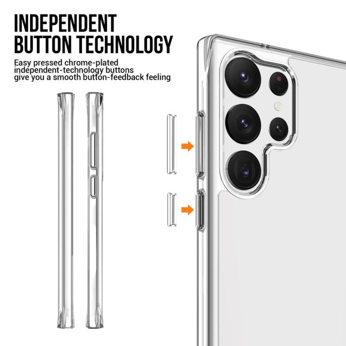 Bild 5, Samsung Galaxy S23 Ultra Skal Shockproof Hybrid Transparent