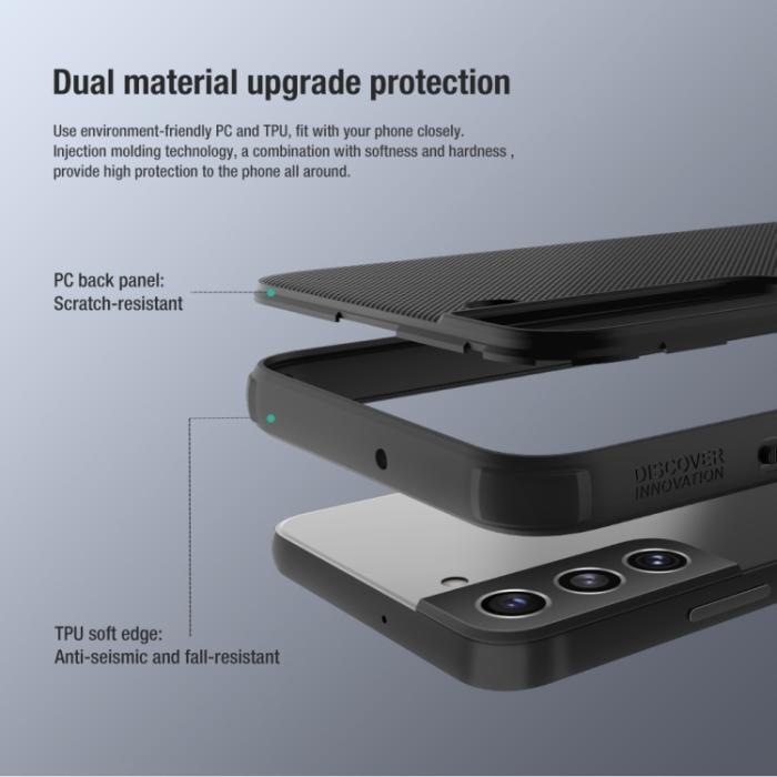 Bild 4, NILLKIN Samsung Galaxy S22 Skal Frosted Shield Blå