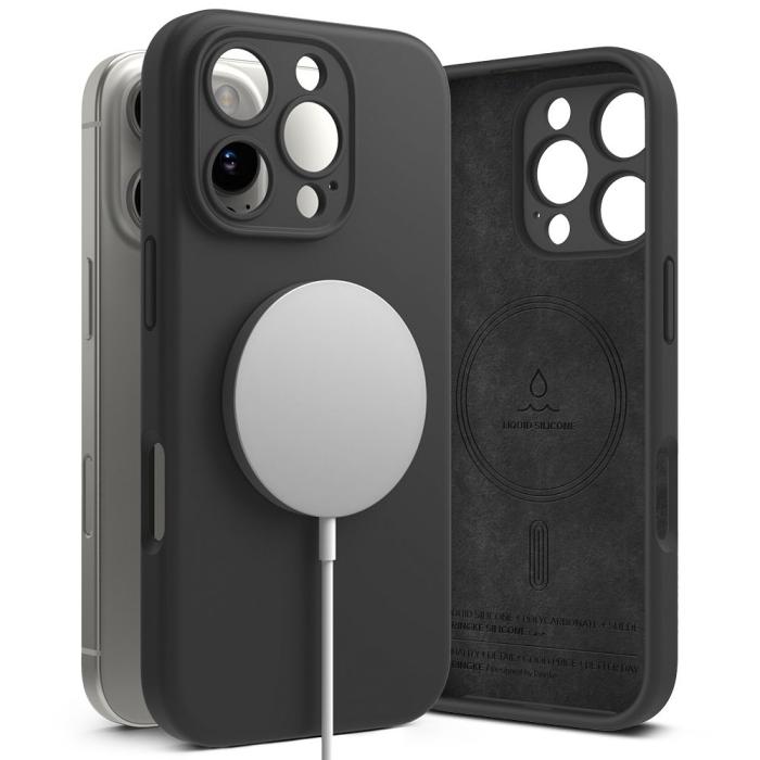Bild 1, Ringke iPhone 16 Pro Max Skal MagSafe Silikon Svart