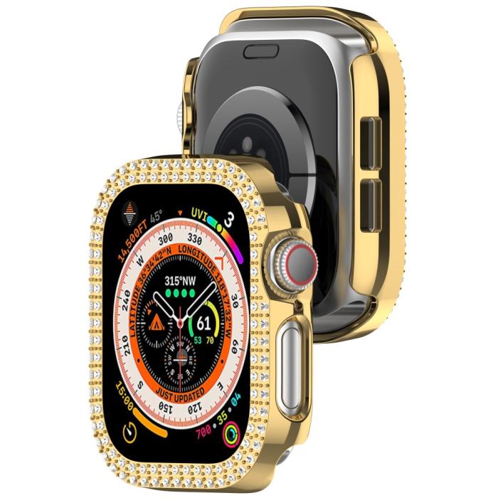 Bild 6, Apple Watch 10 42 mm Skal Rhinestone Guld