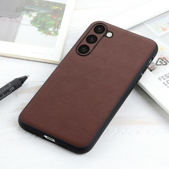 Bild 3, Samsung Galaxy S23 Plus Skal Läderbelagt Brun