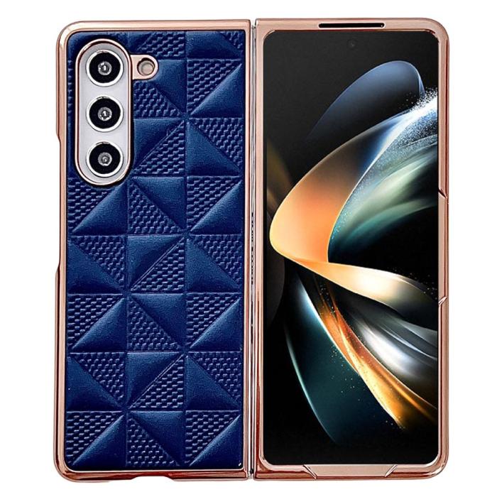 Bild 1, Galaxy Z Fold 6 Skal Läder Blå