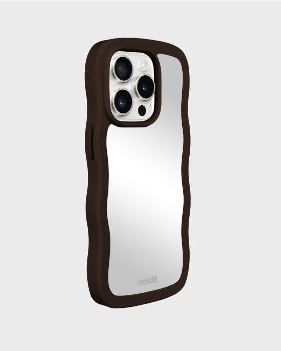 Bild 2, holdit iPhone 14 Pro Max Skal Wavy Chocolate/Mirro