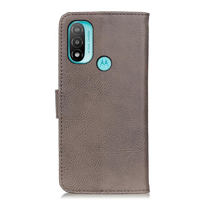 Bild 3, KHAZNEH Motorola Moto E20 / E40 Fodral Läder Khaki