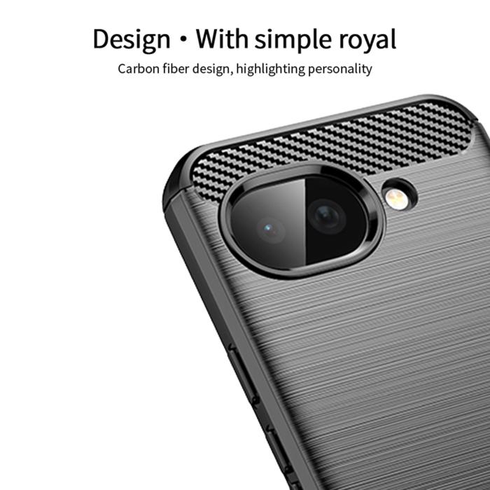 Bild 2, MOFI Google Pixel 10a Skal Borstad Stål Textur Röd