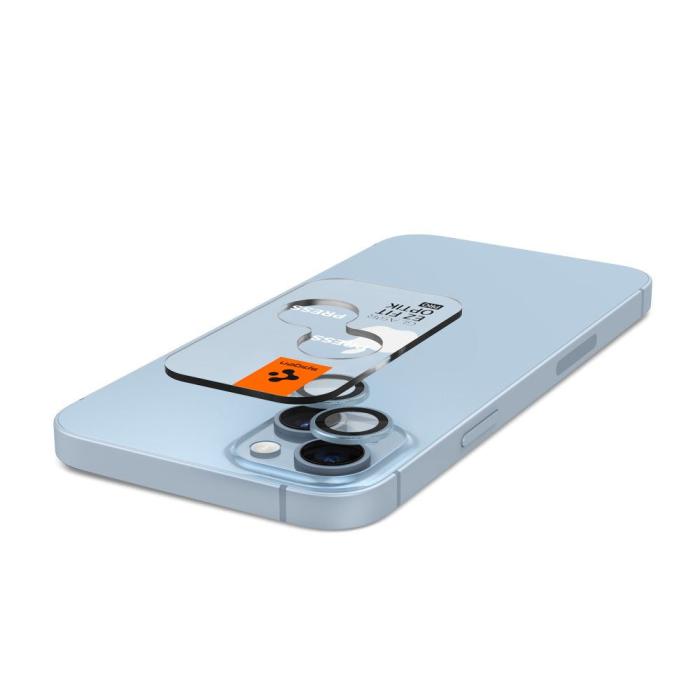 Bild 6, Spigen iPhone 15/15 Plus/14/14 Plus 2-PACK Optik.tR 