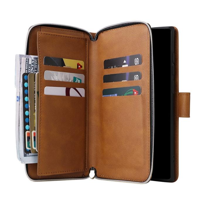 Bild 3, Samsung Galaxy S26 Ultra Fodral Multifuntionellt Läder Brun