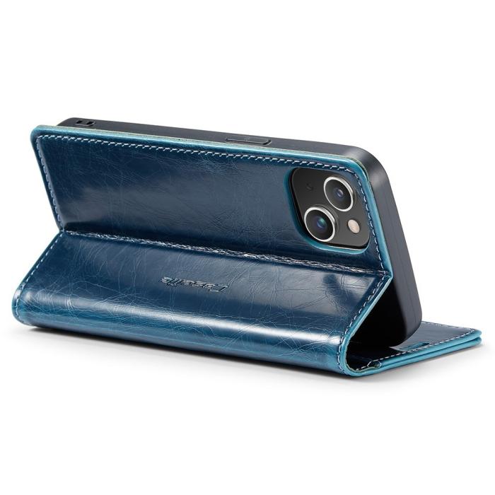 Bild 3, CASEME iPhone 15 Plus Fodral Oil Wax Flip Blå