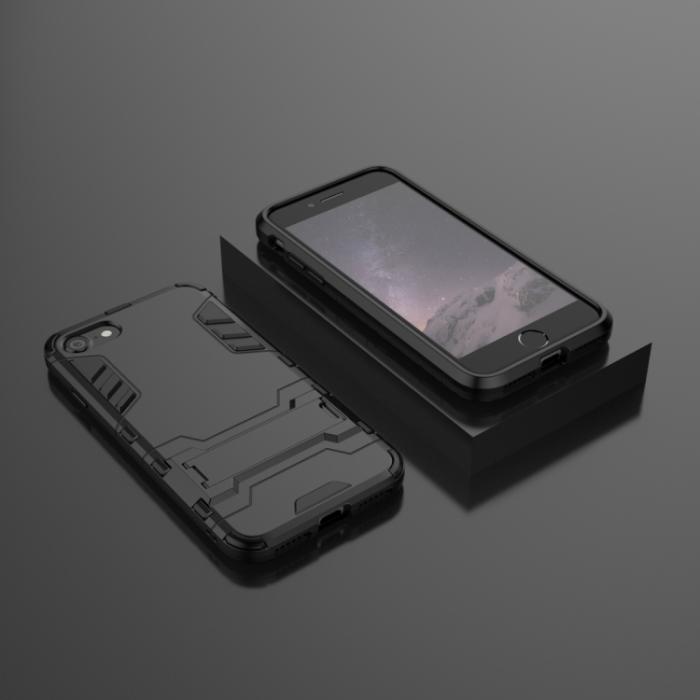 Bild 6, iPhone 7/8/SE Skal Hybrid Armor Kickstand Svart