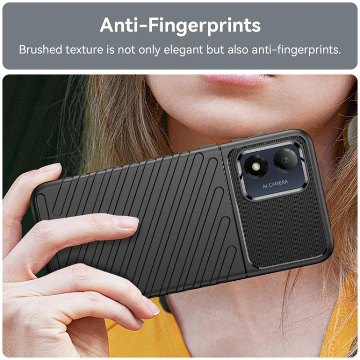 Bild 4, Motorola Moto E13 Skal Twill Textur Svart