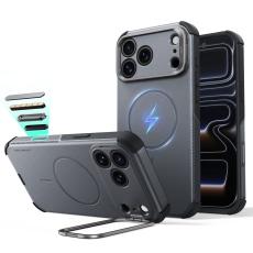 ESR iPhone 18 Pro / 17 Pro Skal MagSafe Cyber Tough Kickstand Gr&aring;