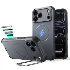 ESR iPhone 18 Pro / 17 Pro Skal MagSafe Cyber Tough Kickstand Gr&aring;