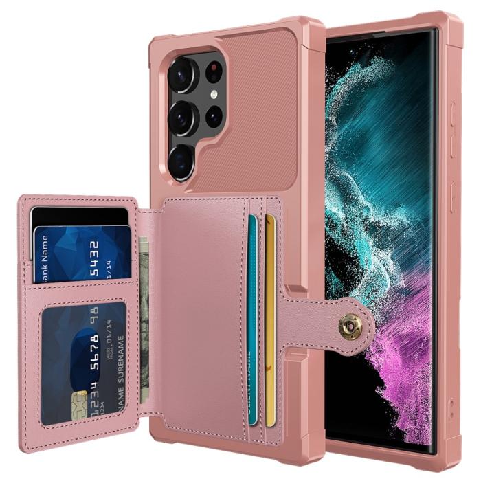 Bild 1, Samsung Galaxy S23 Ultra Skal Med Plånbok Roséguld