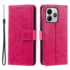 Xiaomi Redmi Note 14 5G Fodral Mandala L&auml;der Rosa