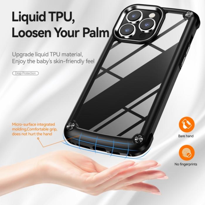 Bild 3, iPhone 15 Pro Skal Shockproof Armor Hybrid Svart