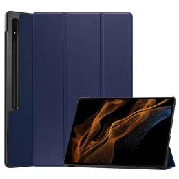 Samsung Galaxy Tab S9 Ultra Fodral Tri-Fold Läder Blå