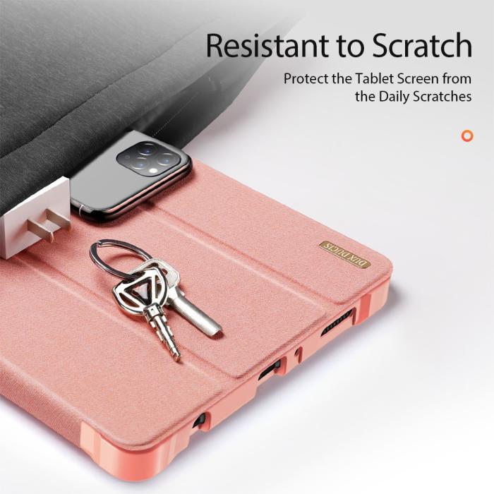 Bild 3, Samsung Galaxy Tab A7 Lite 8.7 - DUX DUCIS DOMO Tri-Fold Fodral - Roséguld