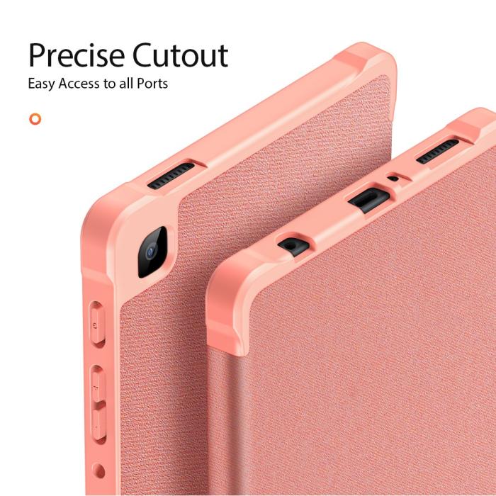 Bild 4, Samsung Galaxy Tab A7 Lite 8.7 - DUX DUCIS DOMO Tri-Fold Fodral - Roséguld
