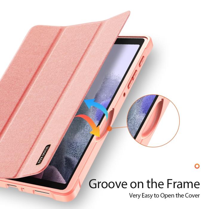 Bild 6, Samsung Galaxy Tab A7 Lite 8.7 - DUX DUCIS DOMO Tri-Fold Fodral - Roséguld