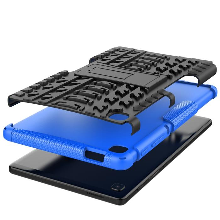 Bild 6, Samsung Galaxy Tab A7 Lite 8.7 - Rugged Kickstand Armor Skal - Blå