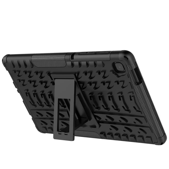 Bild 4, Samsung Galaxy Tab A7 Lite 8.7 - Rugged Kickstand Armor Skal - Svart