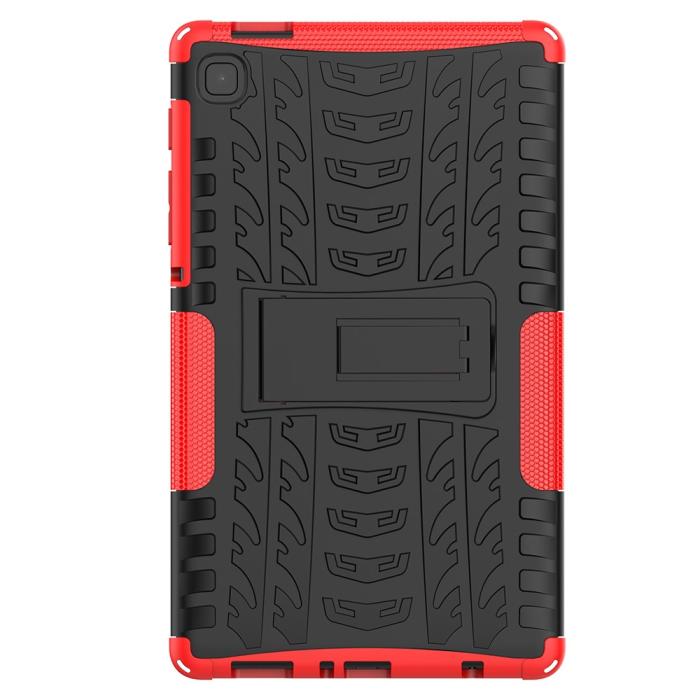 Bild 3, Samsung Galaxy Tab A7 Lite 8.7 - Rugged Kickstand Armor Skal - Röd