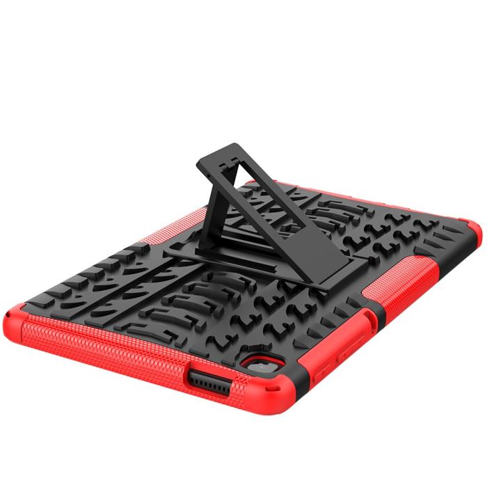 Bild 5, Samsung Galaxy Tab A7 Lite 8.7 - Rugged Kickstand Armor Skal - Röd
