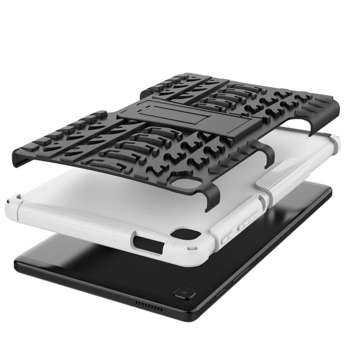 Bild 6, Samsung Galaxy Tab A7 Lite 8.7 - Rugged Kickstand Armor Skal - Vit