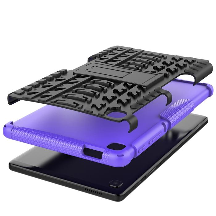 Bild 6, Samsung Galaxy Tab A7 Lite 8.7 - Rugged Kickstand Armor Skal - Lila