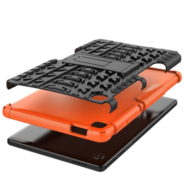 Bild 6, Samsung Galaxy Tab A7 Lite 8.7 - Rugged Kickstand Armor Skal - Orange