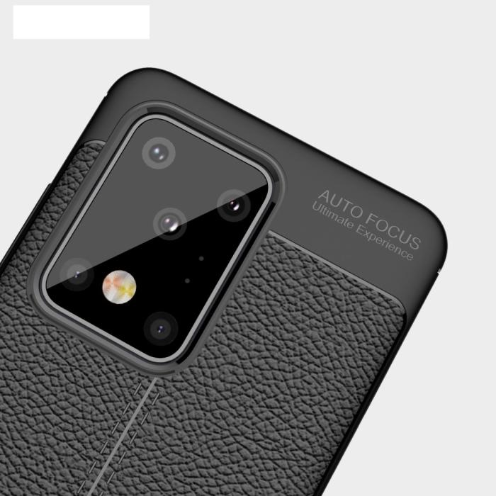 Bild 2, Samsung Galaxy S20 Ultra - Litchi Skal - Svart