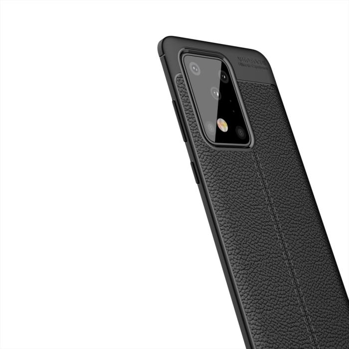 Bild 3, Samsung Galaxy S20 Ultra - Litchi Skal - Svart