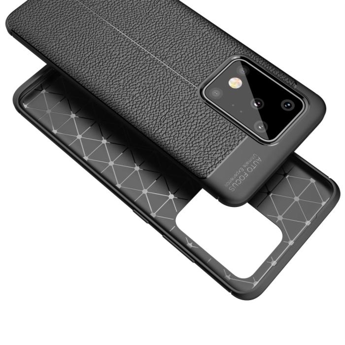 Bild 4, Samsung Galaxy S20 Ultra - Litchi Skal - Svart