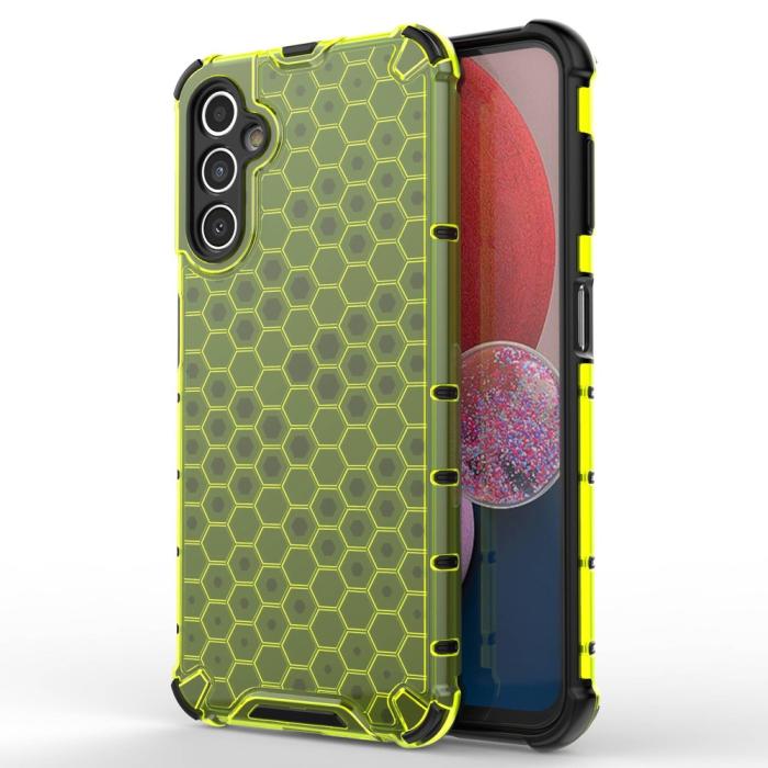 Bild 1, Galaxy A14 4G/5G Skal Shockproof Honeycomb Textur Grön