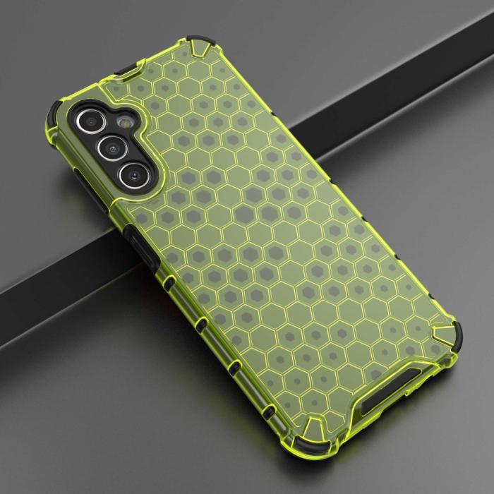 Bild 2, Galaxy A14 4G/5G Skal Shockproof Honeycomb Textur Grön