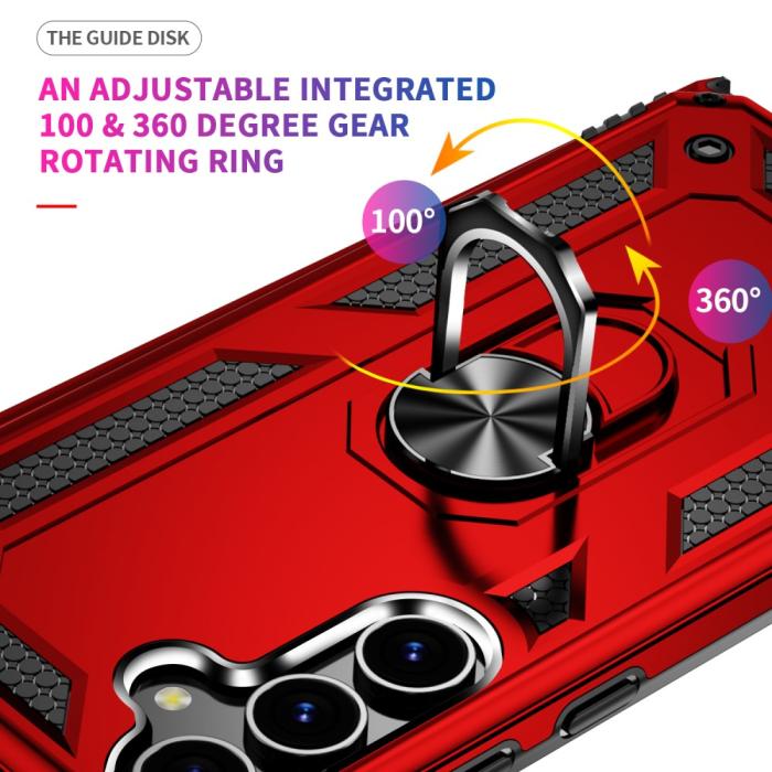 Bild 3, Samsung Galaxy S24 Plus Skal Ring Armor Hybrid Röd