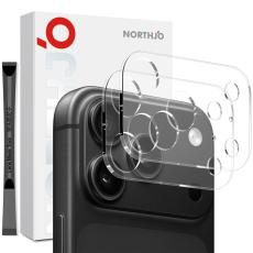 NORTHJO iPhone 18 Pro 2-PACK Linsskydd H&auml;rdat Glas