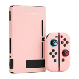 Nintendo Switch Skal Silikon Komplett Paket Rosa