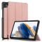 Samsung Galaxy Tab A9 Fodral Tri-Fold PU Läder Roséguld