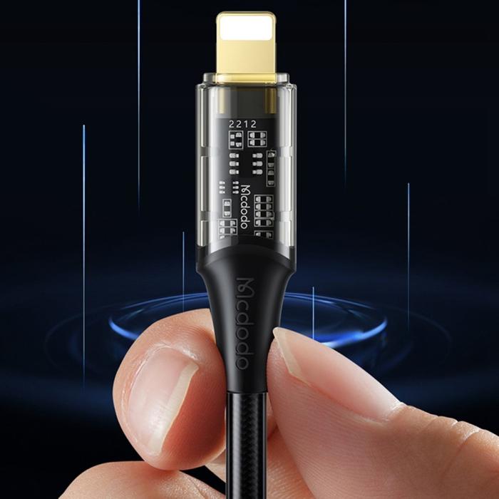 Bild 2, Mcdodo 1.2m 36W PD USB-C - Lightning Kabel Svart