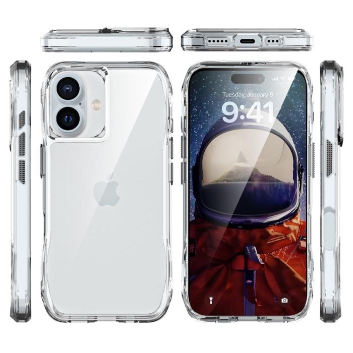 Bild 3, iPhone 16 Plus Skal Hybrid Transparent